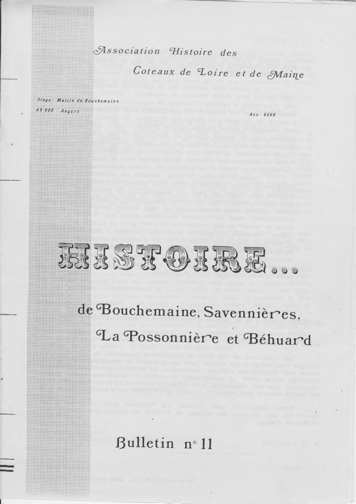 Couverture du bulletin n°11