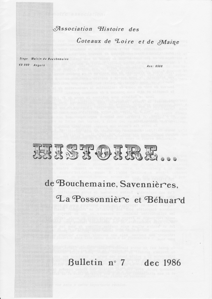 Couverture du bulletin n°7